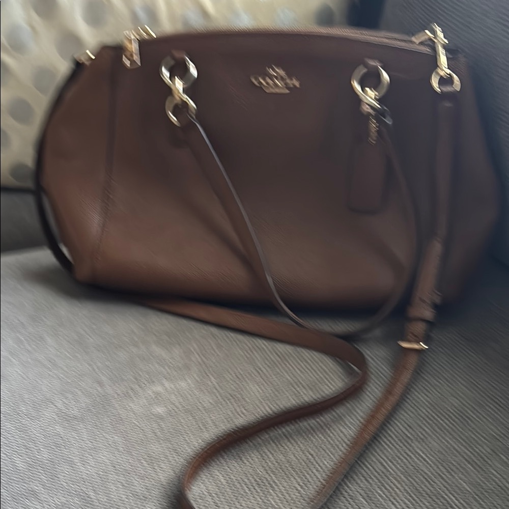 Coach Dark Brown Leather Shoulder Bag